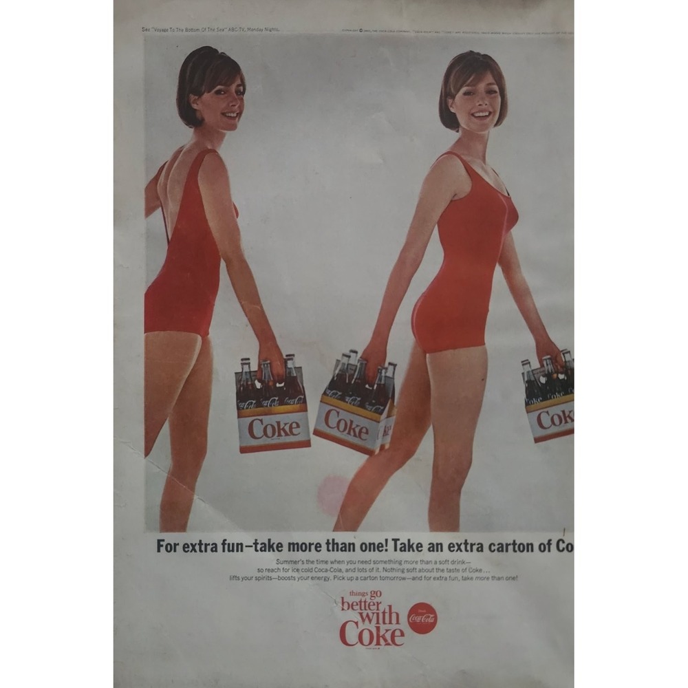 Coca-Cola Magazine Ad 1965 "Things Go Better With Coke" Mod 10x13